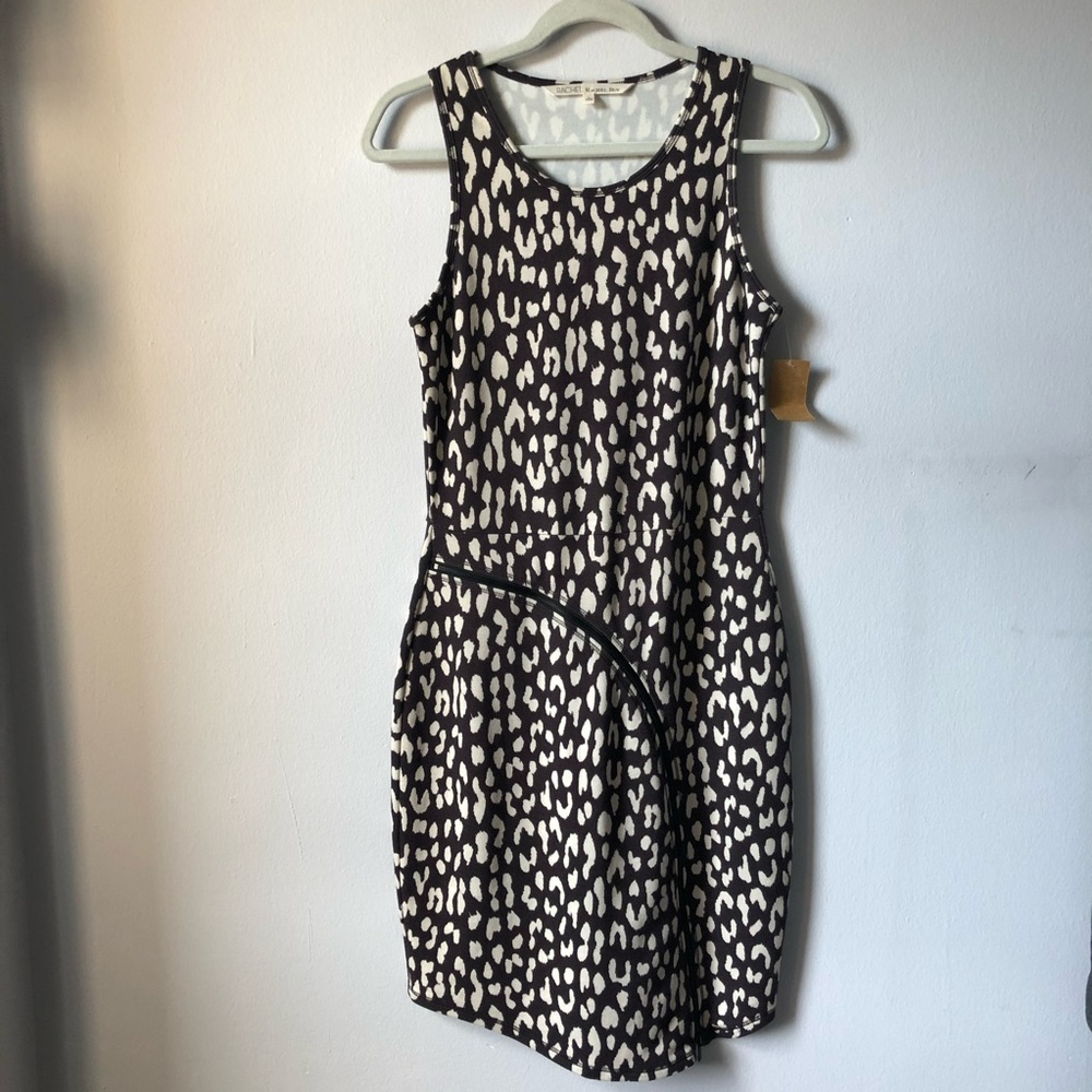 RACHEL Rachel Roy Black and White Patterned Dress